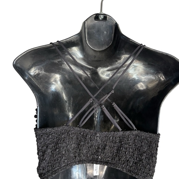 Free People Intimately Black Floral Lace Crop Top bralette Miss Dazie sz M NWT - Picture 12 of 14